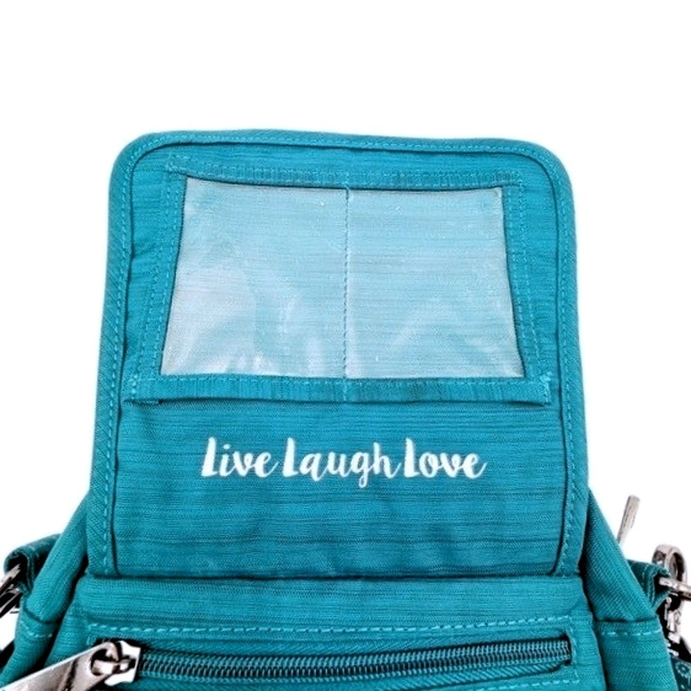 Lug Flapper SE Convertible Crossbody Bag Teal Quilted Travel Organizer Purse - Picture 5 of 11